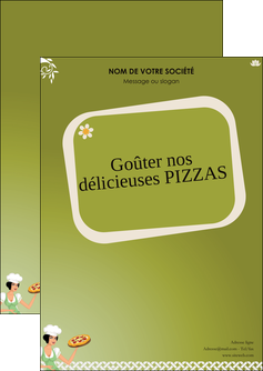 imprimer flyers pizzeria et restaurant italien pizza plateau plateau de pizza MFLUOO20279