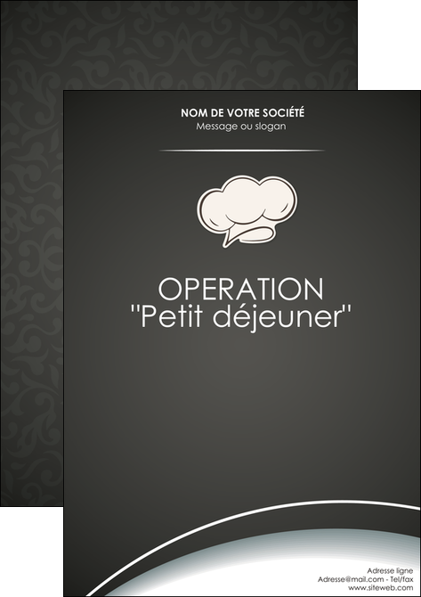 creation graphique en ligne flyers restaurant restaurant restauration restaurateur MIDLU20315