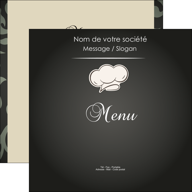 personnaliser maquette flyers restaurant restaurant restauration restaurateur MIDLU20317
