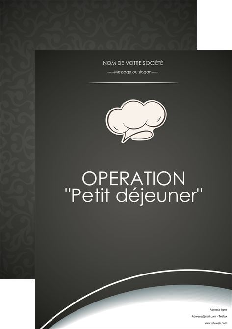 modele en ligne affiche restaurant restaurant restauration restaurateur MIDLU20329