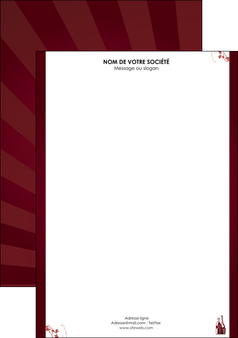faire modele a imprimer tete de lettre vin commerce et producteur vin bouteille de vin verres de vin MLGI20373