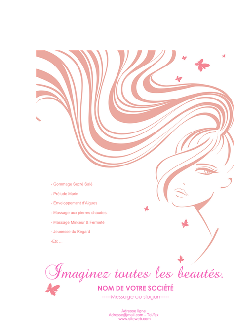 personnaliser modele de flyers institut de beaute coiffure coiffeur coiffeuse MLGI21255
