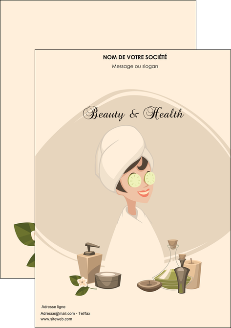 creer modele en ligne flyers centre esthetique  beaute soins esthetique MFLUOO22001