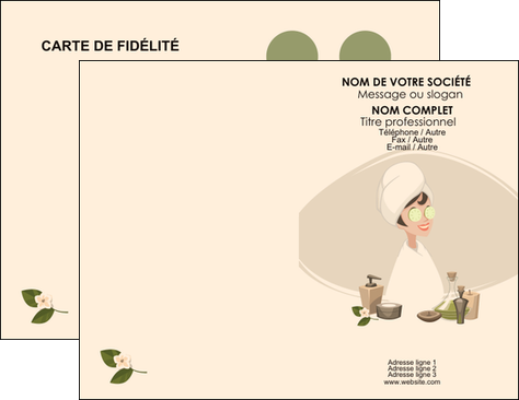 creer modele en ligne carte de visite centre esthetique  beaute soins esthetique MFLUOO22005