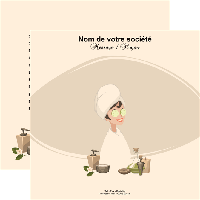 creation graphique en ligne flyers centre esthetique  beaute soins esthetique MFLUOO22009