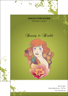 maquette en ligne a personnaliser flyers centre esthetique  beaute coiffure soin MFLUOO22425