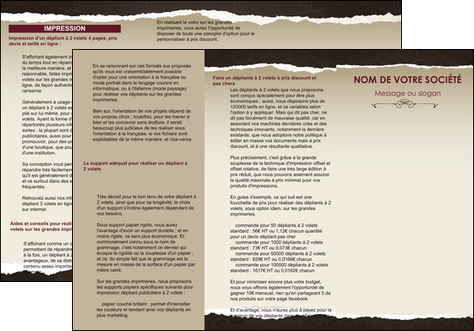 personnaliser modele de depliant 3 volets  6 pages  texture contexture structure MIDBE22787