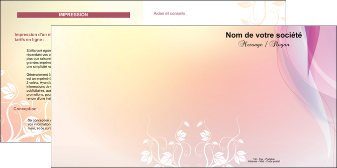 exemple depliant 2 volets  4 pages  fleuriste et jardinage fleurs fleuriste jardin MIS22831