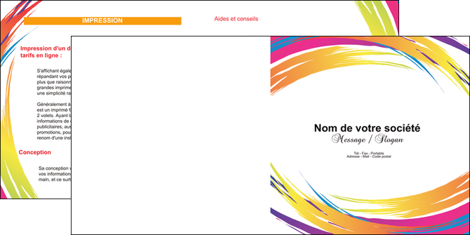 modele en ligne depliant 2 volets  4 pages  abstrait design texture MLIGCH22835