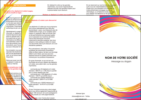 realiser depliant 3 volets  6 pages  abstrait design texture MFLUOO22839
