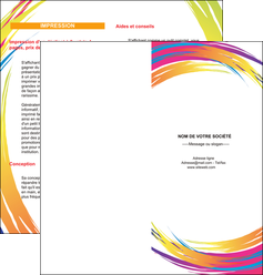 impression depliant 2 volets  4 pages  abstrait design texture MFLUOO22849