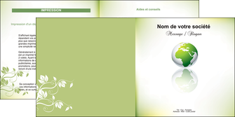 imprimerie depliant 2 volets  4 pages  paysage nature nature verte ecologie MIF23533