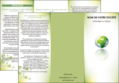 cree depliant 3 volets  6 pages  paysage nature nature verte ecologie MIF23535