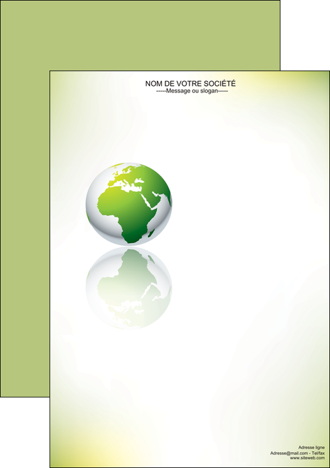 maquette en ligne a personnaliser affiche paysage nature nature verte ecologie MIF23539