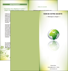 cree depliant 2 volets  4 pages  paysage nature nature verte ecologie MIF23549