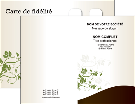 personnaliser modele de carte de visite fleuriste et jardinage feuilles feuilles vertes nature MFLUOO23607