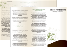 modele en ligne depliant 3 volets  6 pages  fleuriste et jardinage feuilles feuilles vertes nature MIDLU23613