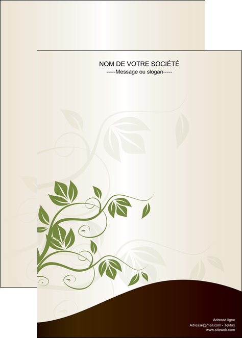 imprimerie affiche fleuriste et jardinage feuilles feuilles vertes nature MFLUOO23621