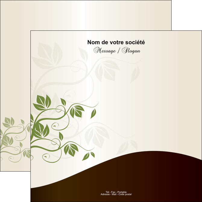 modele flyers fleuriste et jardinage feuilles feuilles vertes nature MIDLU23629