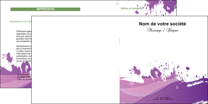 creer modele en ligne depliant 2 volets  4 pages  peinture texture contexture structure MFLUOO23733