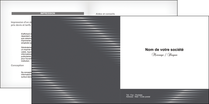 exemple depliant 2 volets  4 pages  texture contexture structure MFLUOO23989