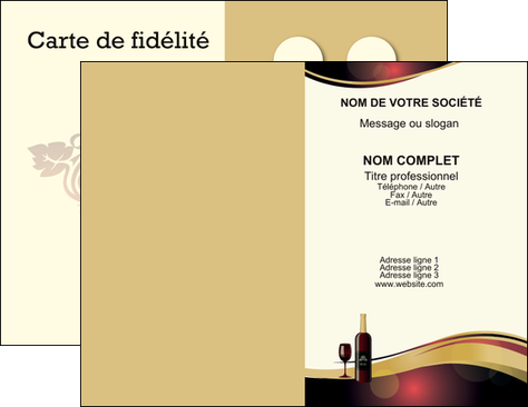 personnaliser maquette carte de visite vin commerce et producteur vin vignoble bouteille de vin MIDBE24283