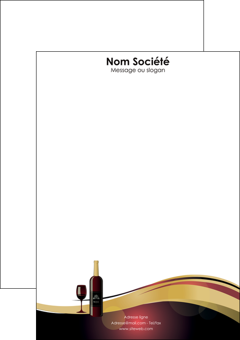 creer modele en ligne tete de lettre vin commerce et producteur vin vignoble bouteille de vin MIDBE24295