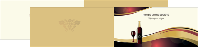 imprimer depliant 2 volets  4 pages  vin commerce et producteur vin vignoble bouteille de vin MIDBE24303