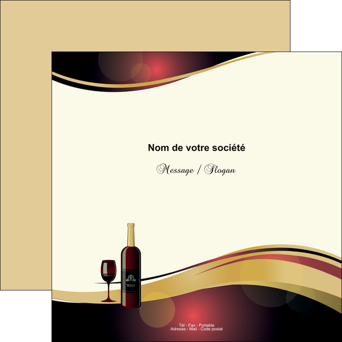 imprimer flyers vin commerce et producteur vin vignoble bouteille de vin MIDBE24305