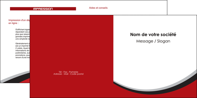faire depliant 2 volets  4 pages  structure contexture design simple MFLUOO24573