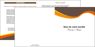 creer modele en ligne depliant 2 volets  4 pages  structure contexture design simple MFLUOO24609