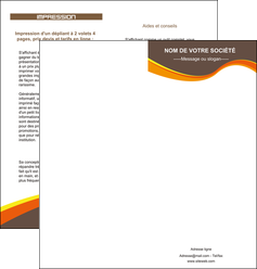 creer modele en ligne depliant 2 volets  4 pages  structure contexture design simple MFLUOO24625