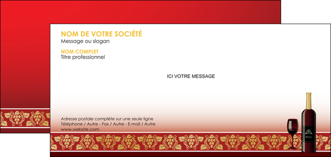 personnaliser modele de carte de correspondance vin commerce et producteur vin vignoble bouteille de vin MIDBE25261