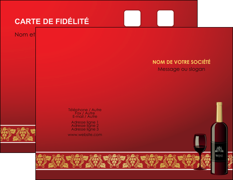 imprimer carte de visite vin commerce et producteur vin vignoble bouteille de vin MIDBE25265