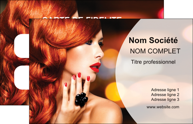 faire modele a imprimer carte de visite cosmetique coiffure coiffeur coiffeuse MIFCH25275