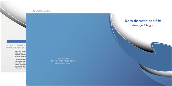 creation graphique en ligne depliant 2 volets  4 pages  ure en  bleu pastel courbes fluides MIDBE25297