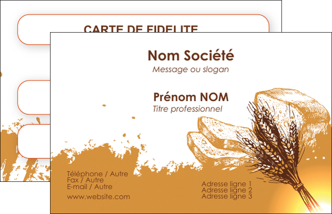 realiser carte de visite boulangerie boulangerie boulange boulanger MLIG25327