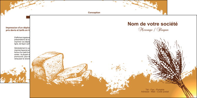 personnaliser modele de depliant 2 volets  4 pages  boulangerie boulangerie boulange boulanger MLIG25335