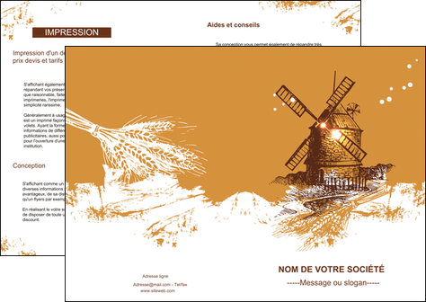 maquette en ligne a personnaliser depliant 2 volets  4 pages  boulangerie boulangerie boulange boulanger MIDLU25381