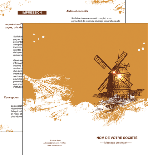 faire modele a imprimer depliant 2 volets  4 pages  boulangerie boulangerie boulange boulanger MIDLU25405