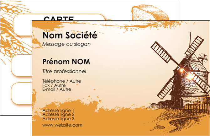 cree carte de visite bar et cafe et pub boulangerie boulange boulanger MIDBE25421