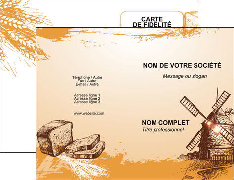 maquette en ligne a personnaliser carte de visite bar et cafe et pub boulangerie boulange boulanger MIDBE25431
