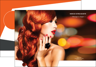 personnaliser maquette pochette a rabat centre esthetique  coiffure coiffeur coiffeuse MIDLU25503