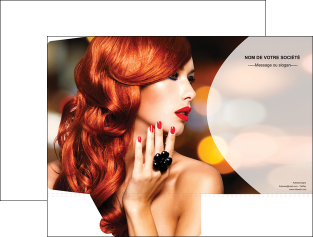 realiser pochette a rabat centre esthetique  coiffure coiffeur coiffeuse MIDLU25559