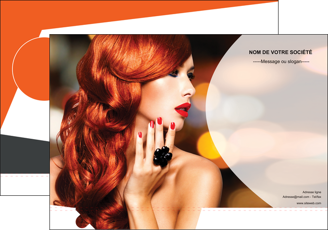 creation graphique en ligne pochette a rabat centre esthetique  coiffure coiffeur coiffeuse MIDLU25561