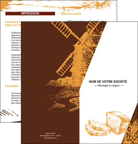 realiser depliant 2 volets  4 pages  boulangerie boulangerie boulanger boulange MID25605