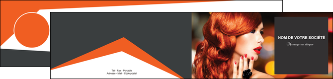 modele en ligne depliant 2 volets  4 pages  centre esthetique  coiffure coiffeur coiffeuse MIDLU25691