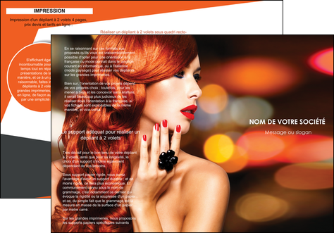 faire modele a imprimer depliant 3 volets  6 pages  centre esthetique  coiffure coiffeur coiffeuse MIDLU25801