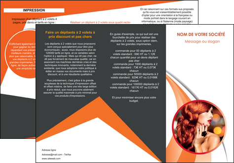 creation graphique en ligne depliant 3 volets  6 pages  centre esthetique  coiffure coiffeur coiffeuse MIDLU25805