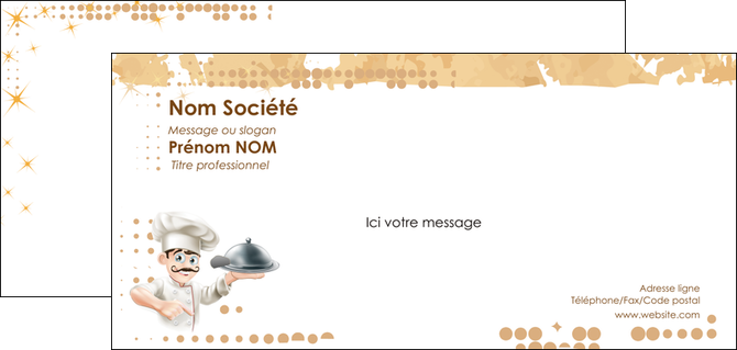 maquette en ligne a personnaliser carte de correspondance boulangerie restaurant restauration restaurateur MID25817
